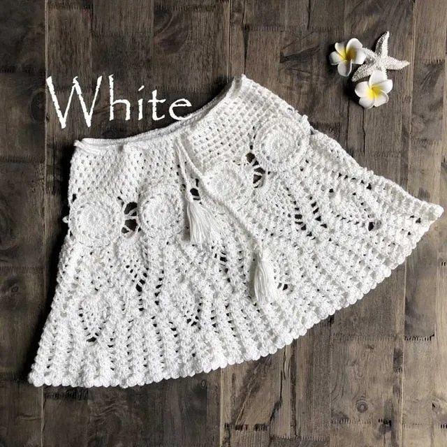 2021 New!! Women's Sexy Crochet Beach Slim Mini Skirts Size One Size