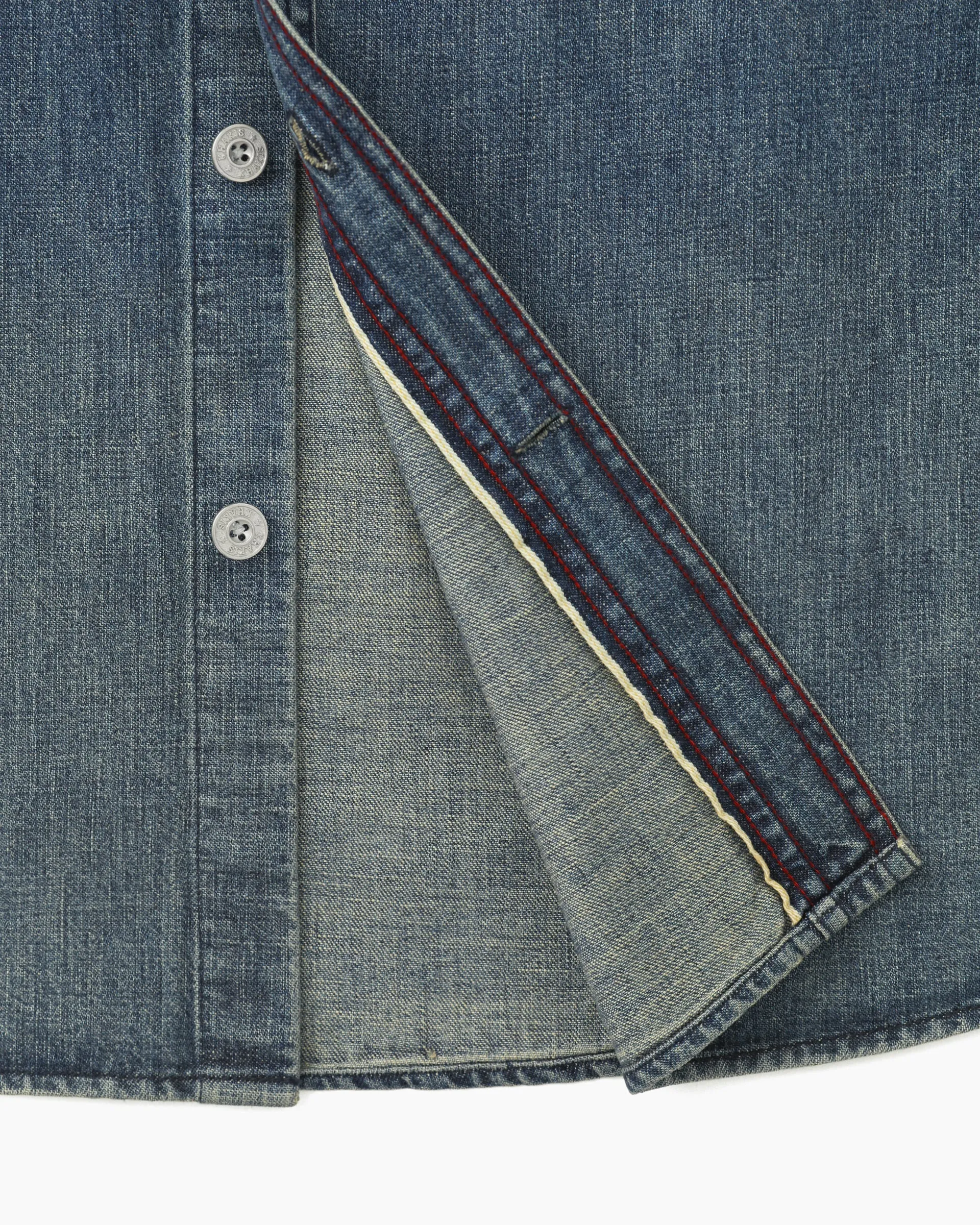 2P Denim Work Shirt Dark Blue