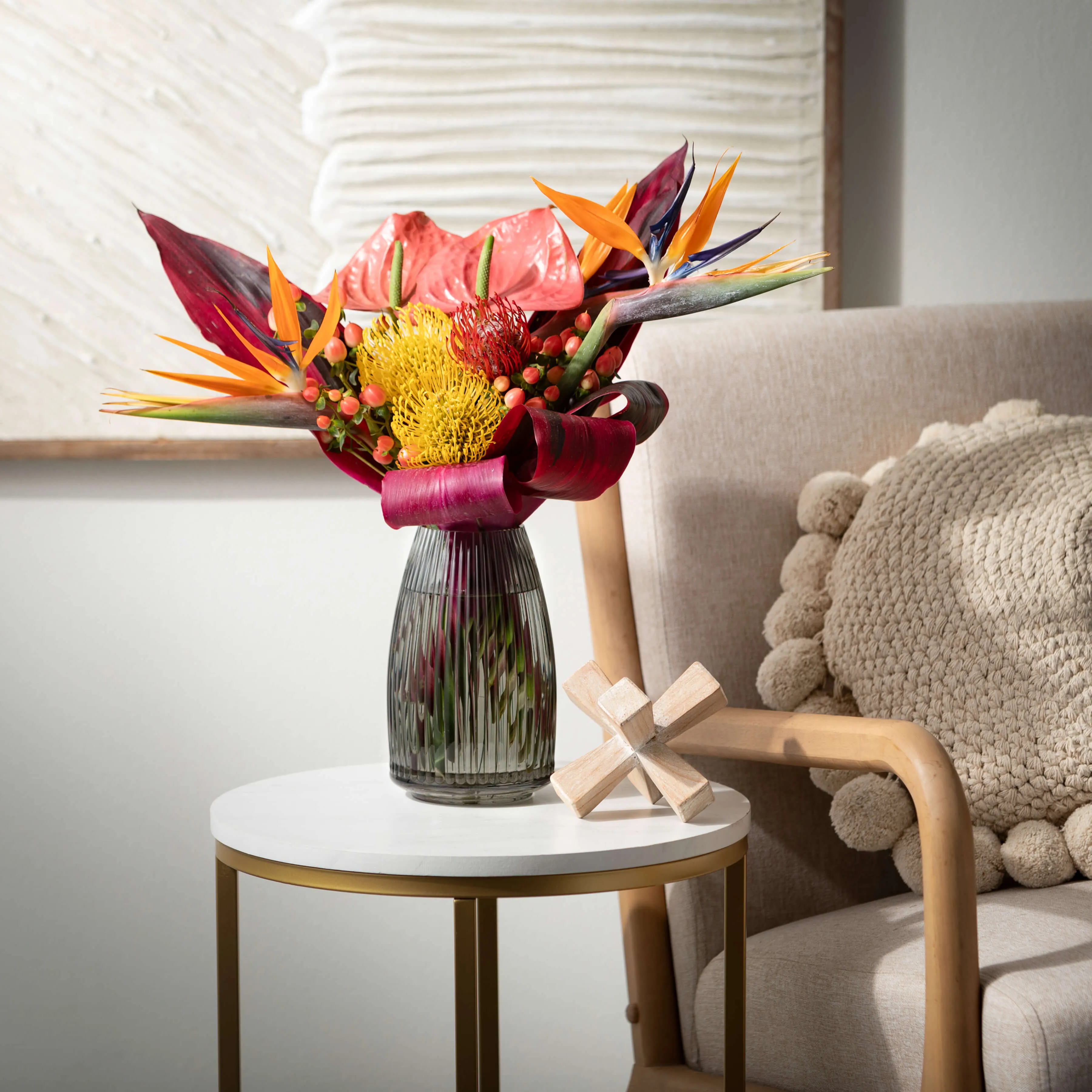 5.5" & 7.25" Ultra-Modern Geometric Art - Set of 2, Multicolor