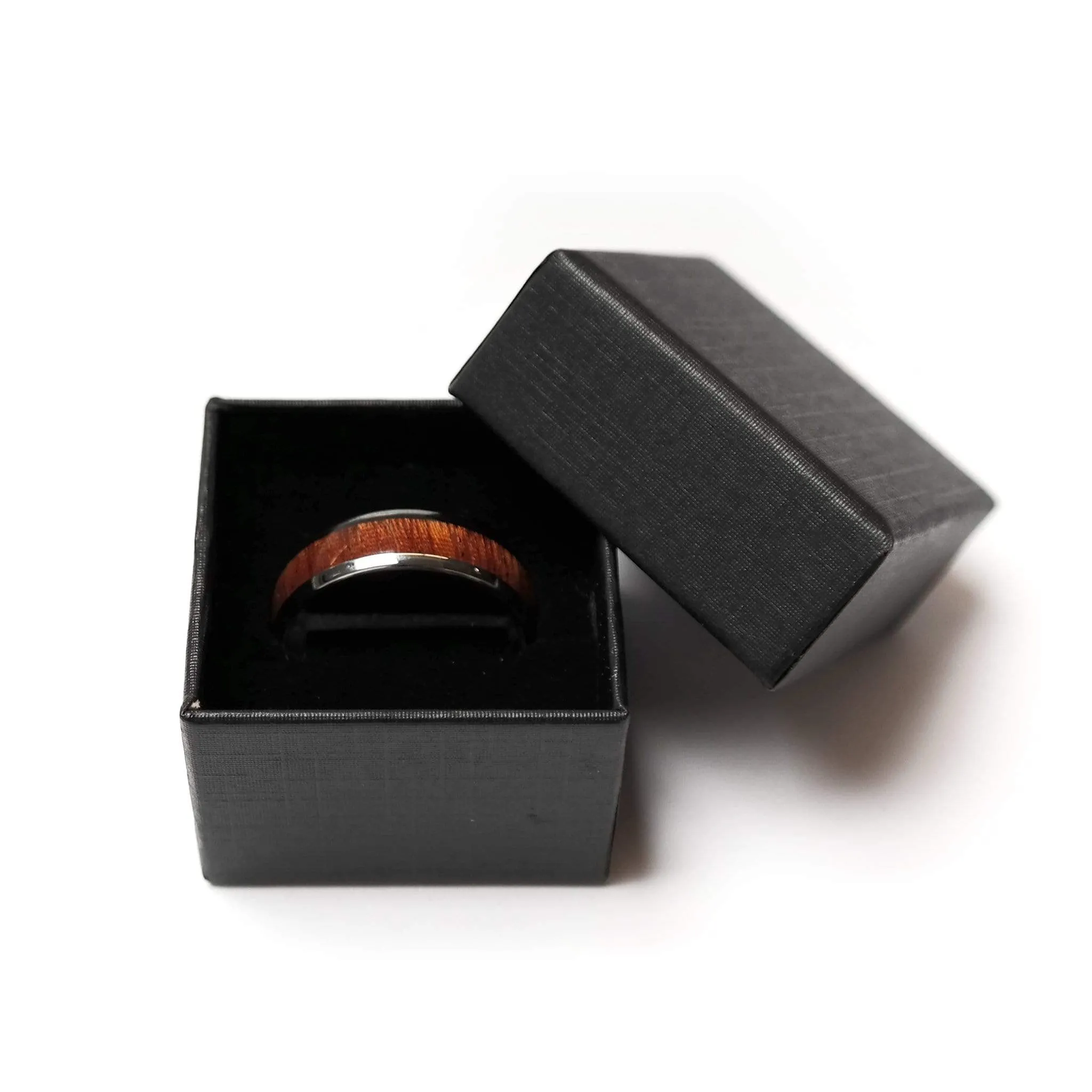AAA Curly Hawaiian Koa | Tungsten Carbide Ring 8mm