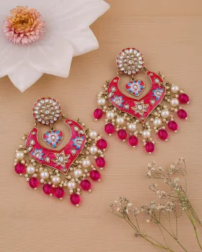 Afreen Kundan Chandbali Earrings - RANG