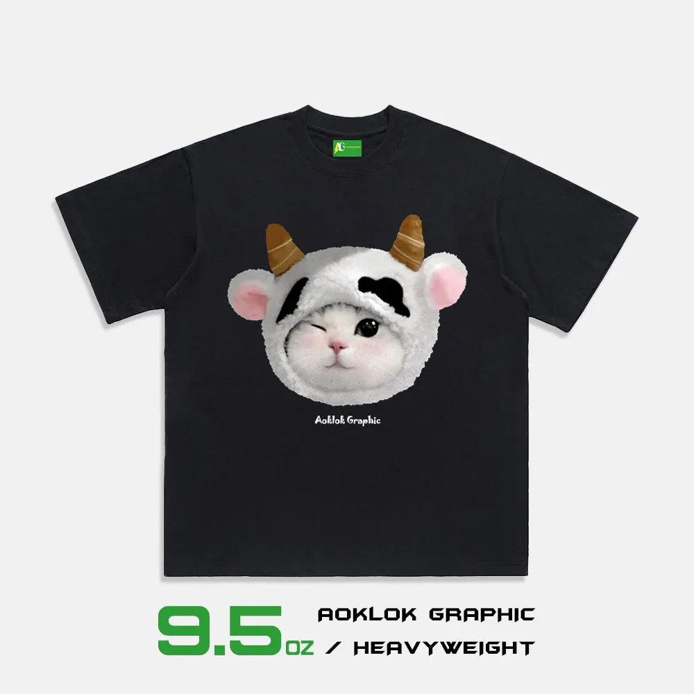 AG®Cute Cow Cat T-Shirt