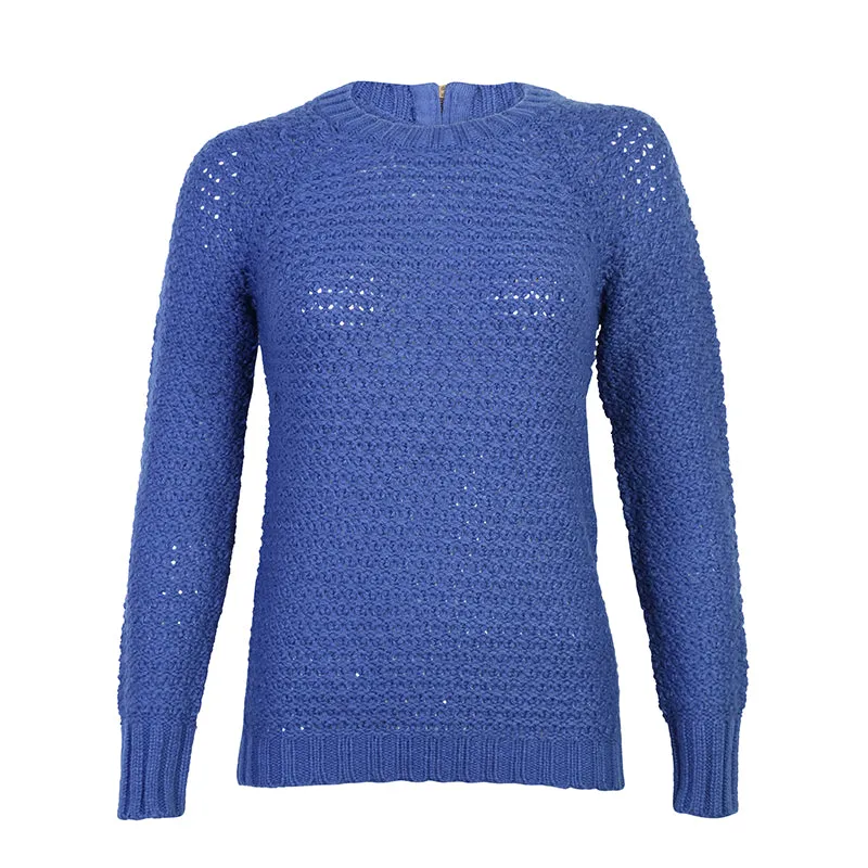 Amara Reya Bluebell Waffle Knit Jumper in blue