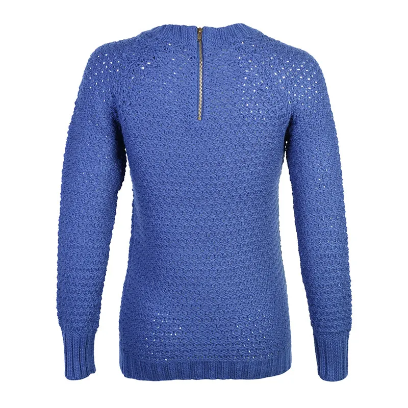 Amara Reya Bluebell Waffle Knit Jumper in blue