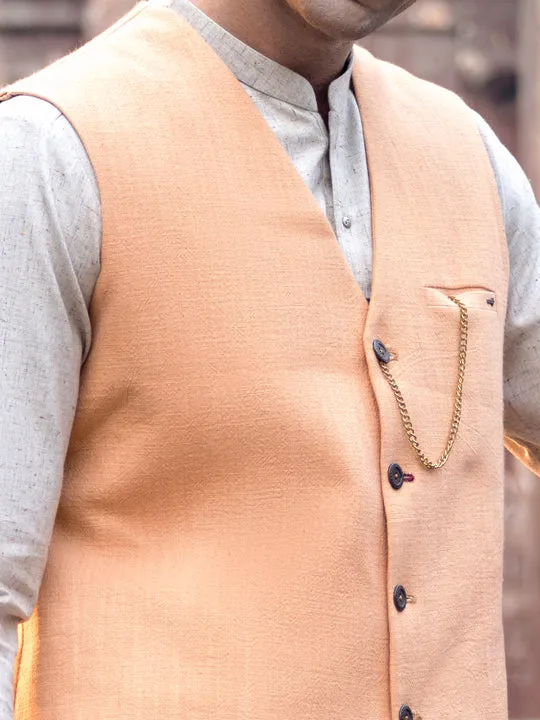 Beige Blended Waistcoat - AL-WC-416
