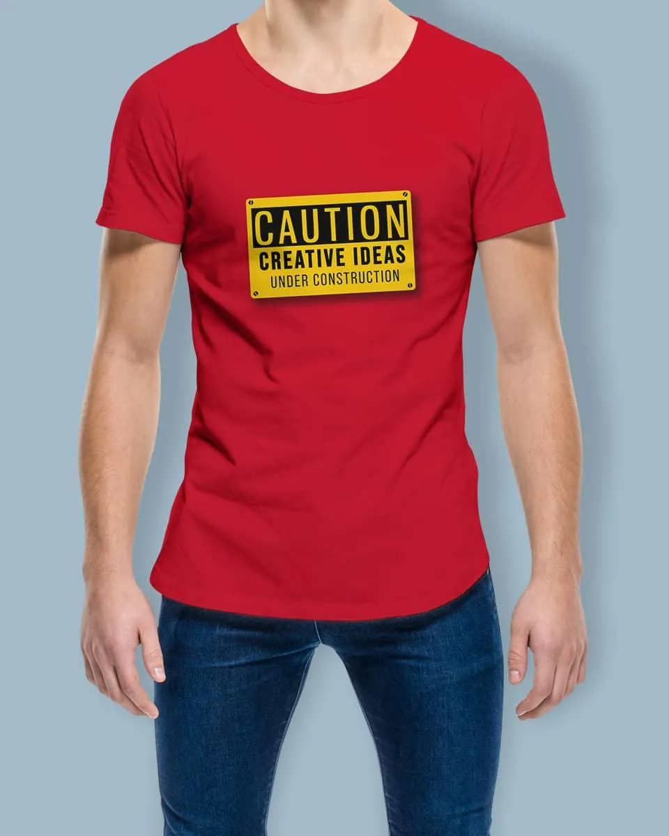 Creative Idea Under Construction - Half Sleeve T-shirt