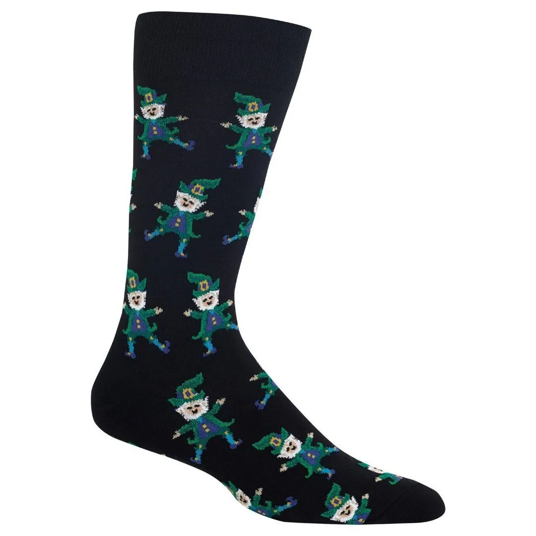 Dancing Leprechaun Socks Men's Crew Sock