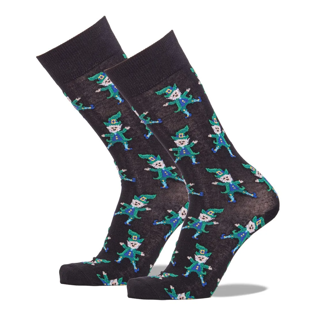 Dancing Leprechaun Socks Men's Crew Sock