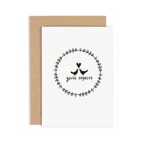 Engaged Lovebirds Card