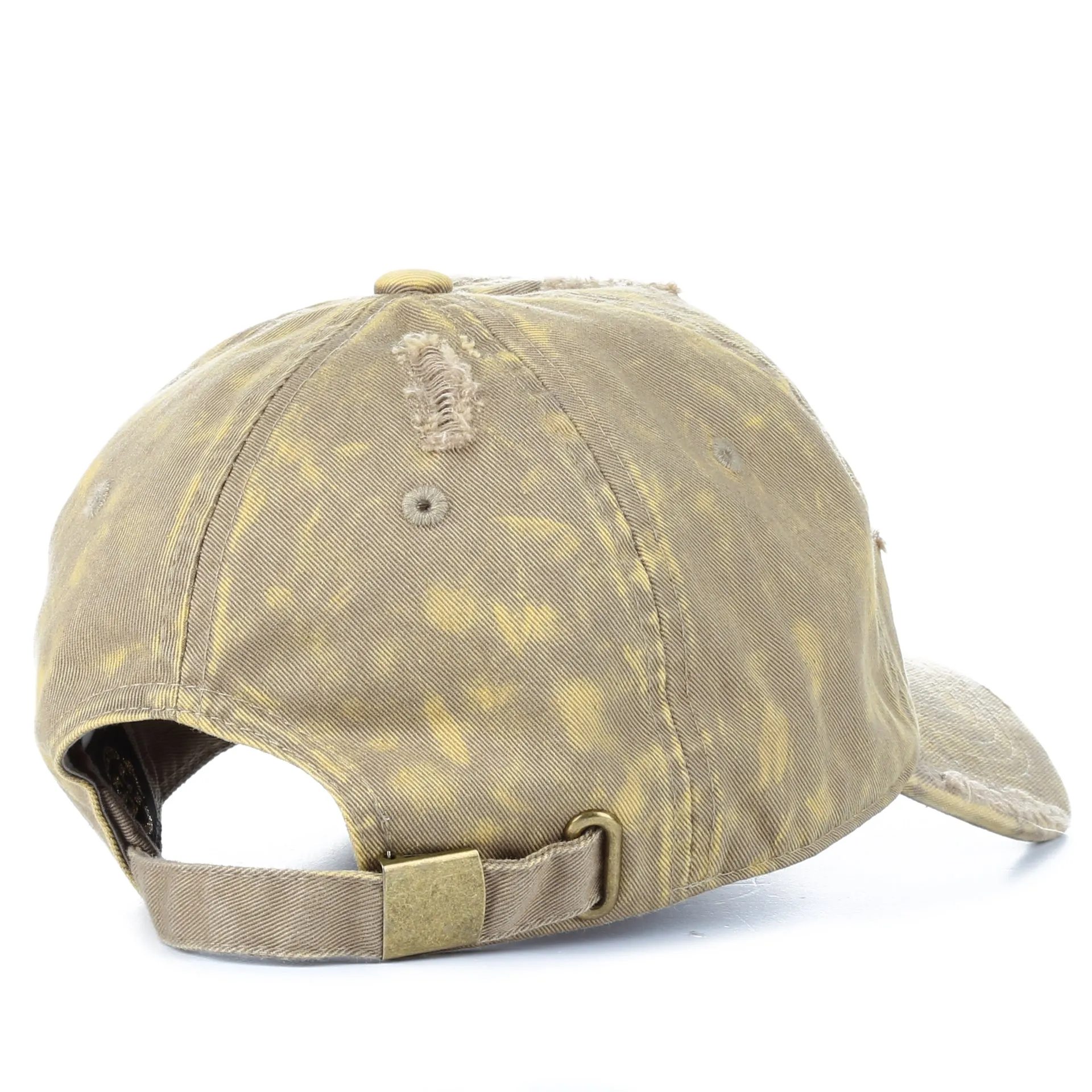 Fashion Distressed Dad Hat - Khaki