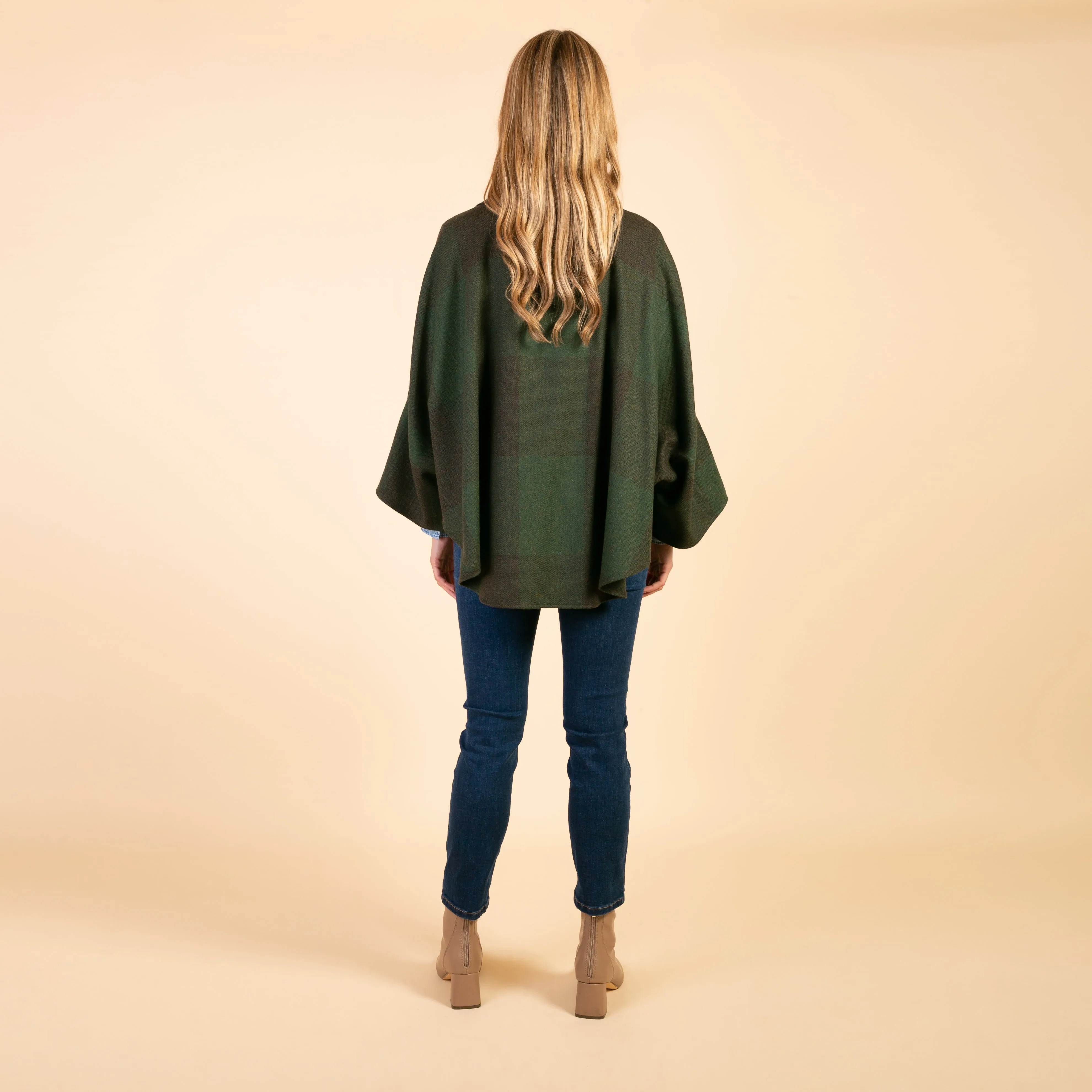 Forest Green Trisha Donegal Tweed Cape