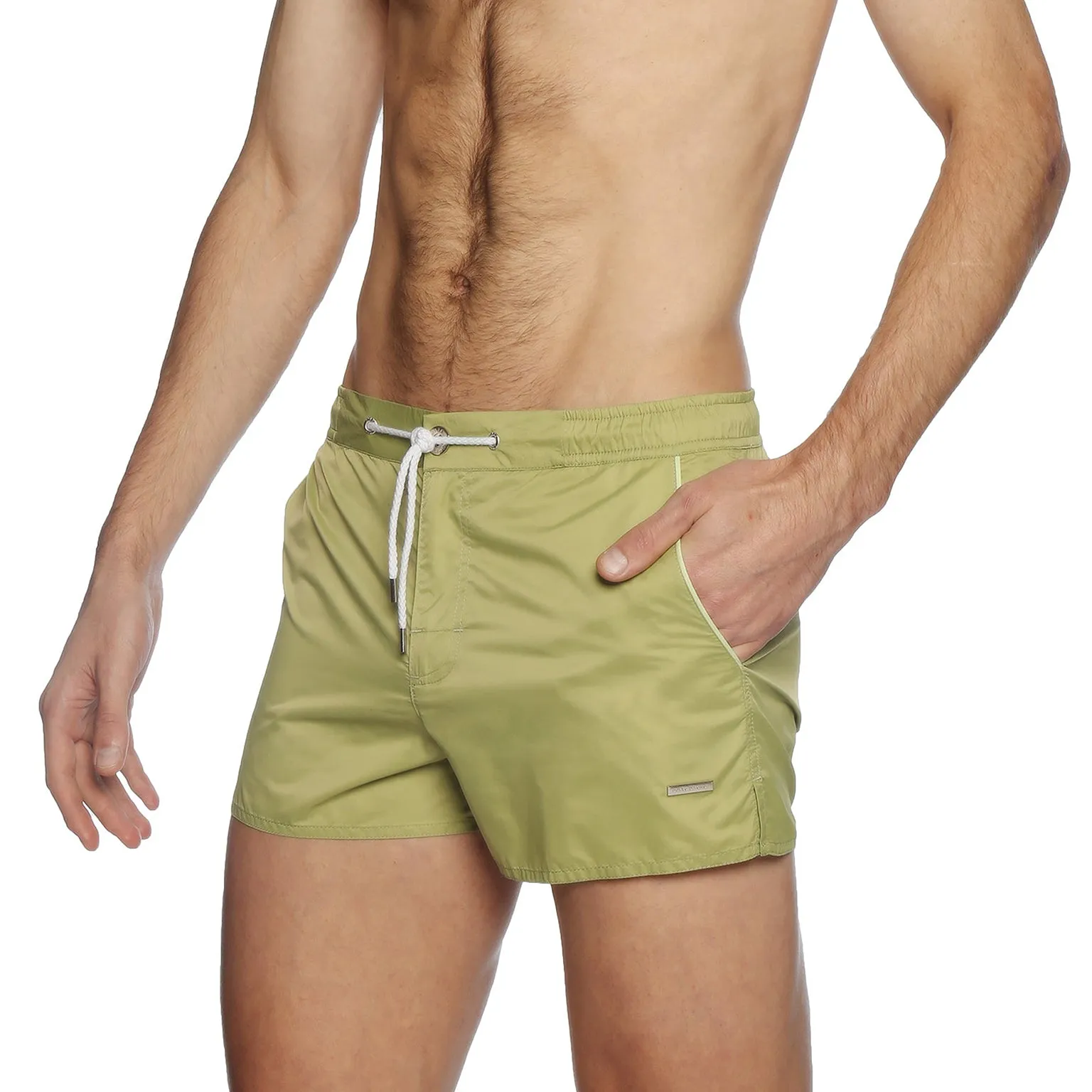 Grass Green Taffeta Barcelona Swim Short
