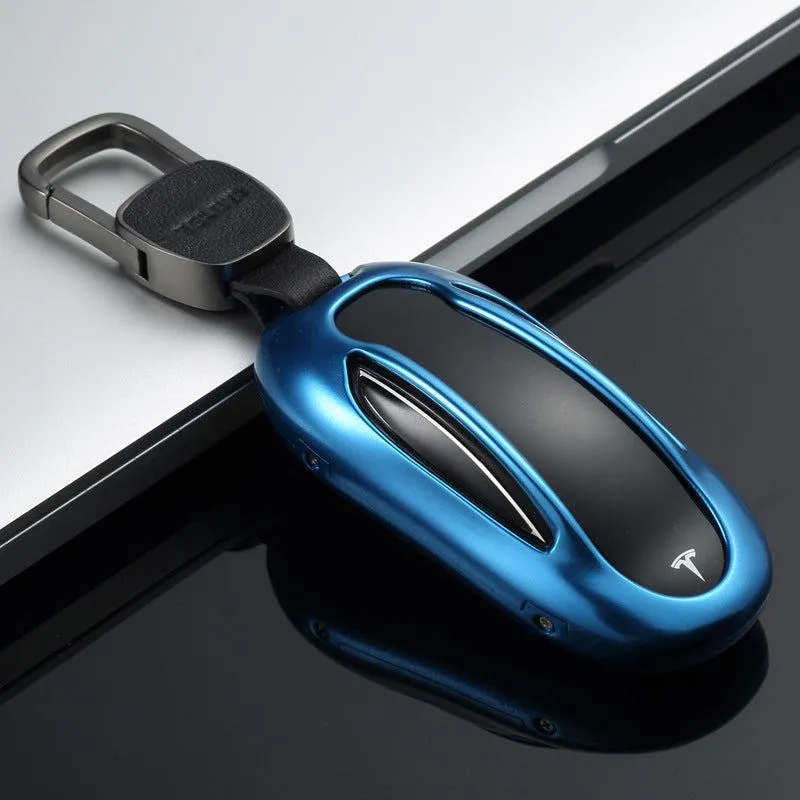 Key Fob Case for Teala Model X,  Aluminum Alloy and Leather