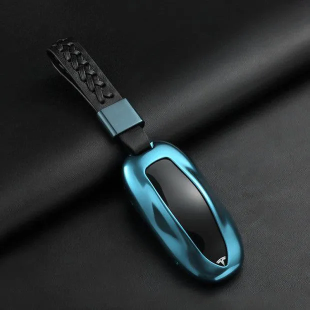 Key Fob Case for Teala Model X,  Aluminum Alloy and Leather