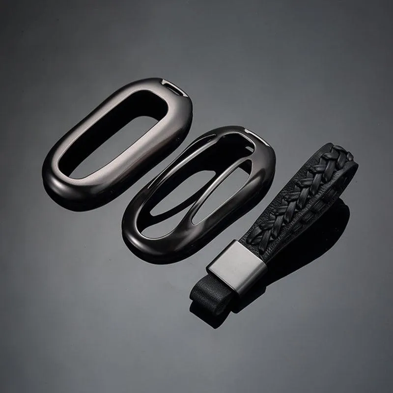 Key Fob Case for Teala Model X,  Aluminum Alloy and Leather