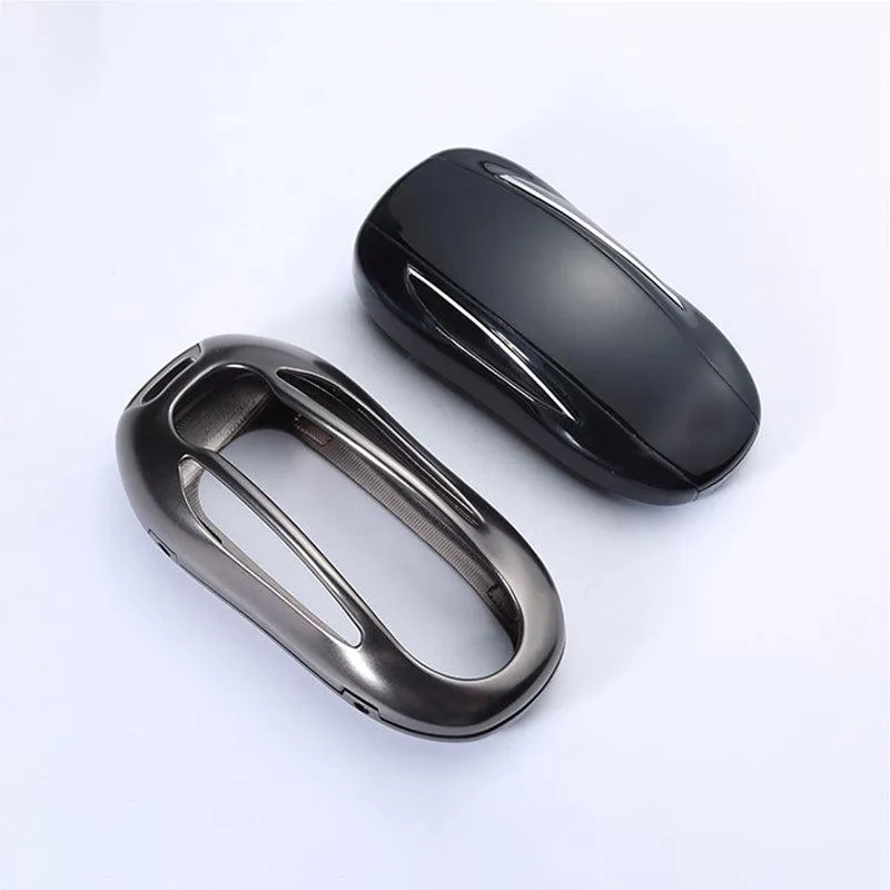 Key Fob Case for Teala Model X,  Aluminum Alloy and Leather