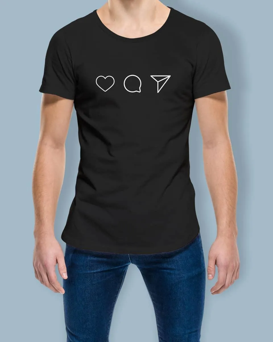Love Comment Share Instagram - Half Sleeve T-shirt