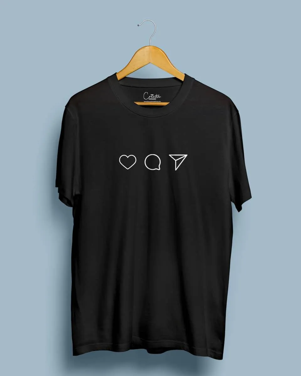 Love Comment Share Instagram - Half Sleeve T-shirt