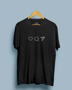 Love Comment Share Instagram - Half Sleeve T-shirt