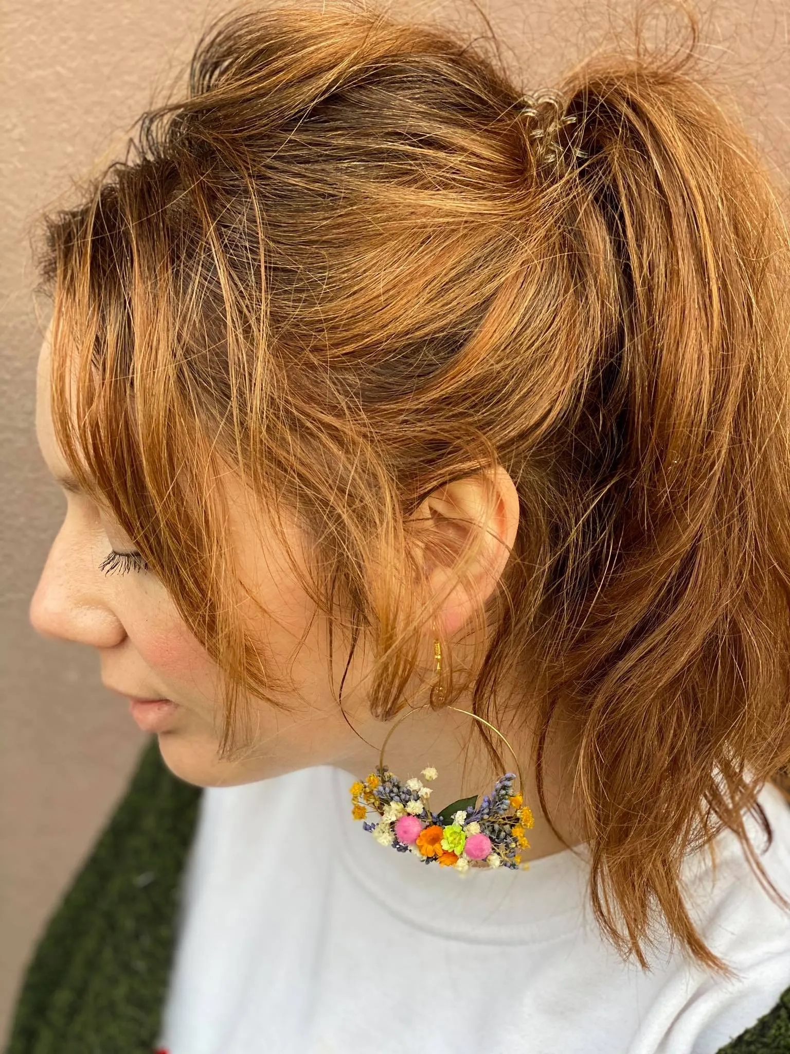 Meadow colourful flower earrings