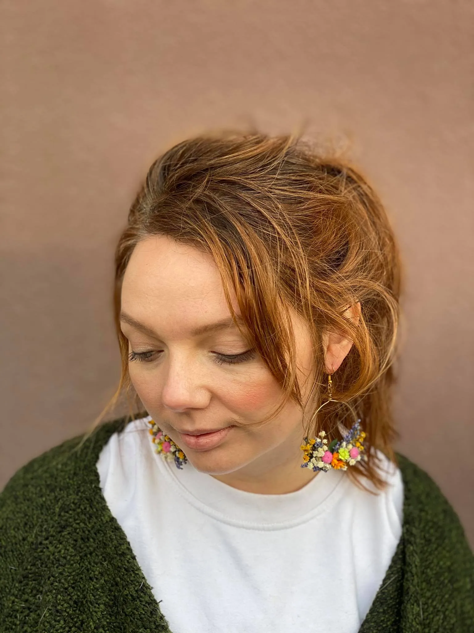 Meadow colourful flower earrings