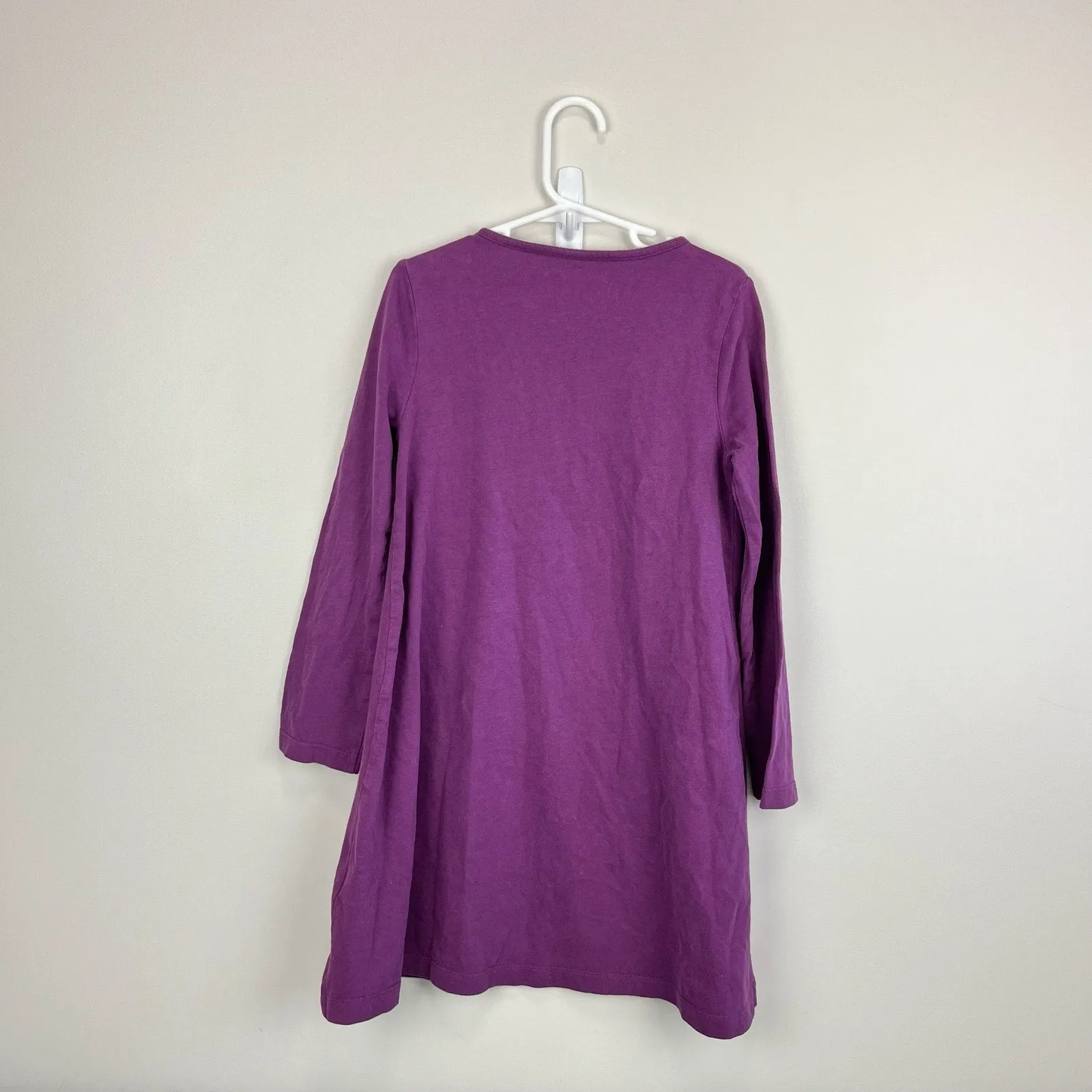 Mini Boden Fairy Tale Applique Swing Dress Purple 7-8