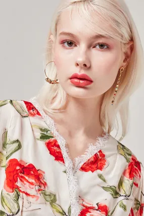 Multi Stone Asymmetric Earrings