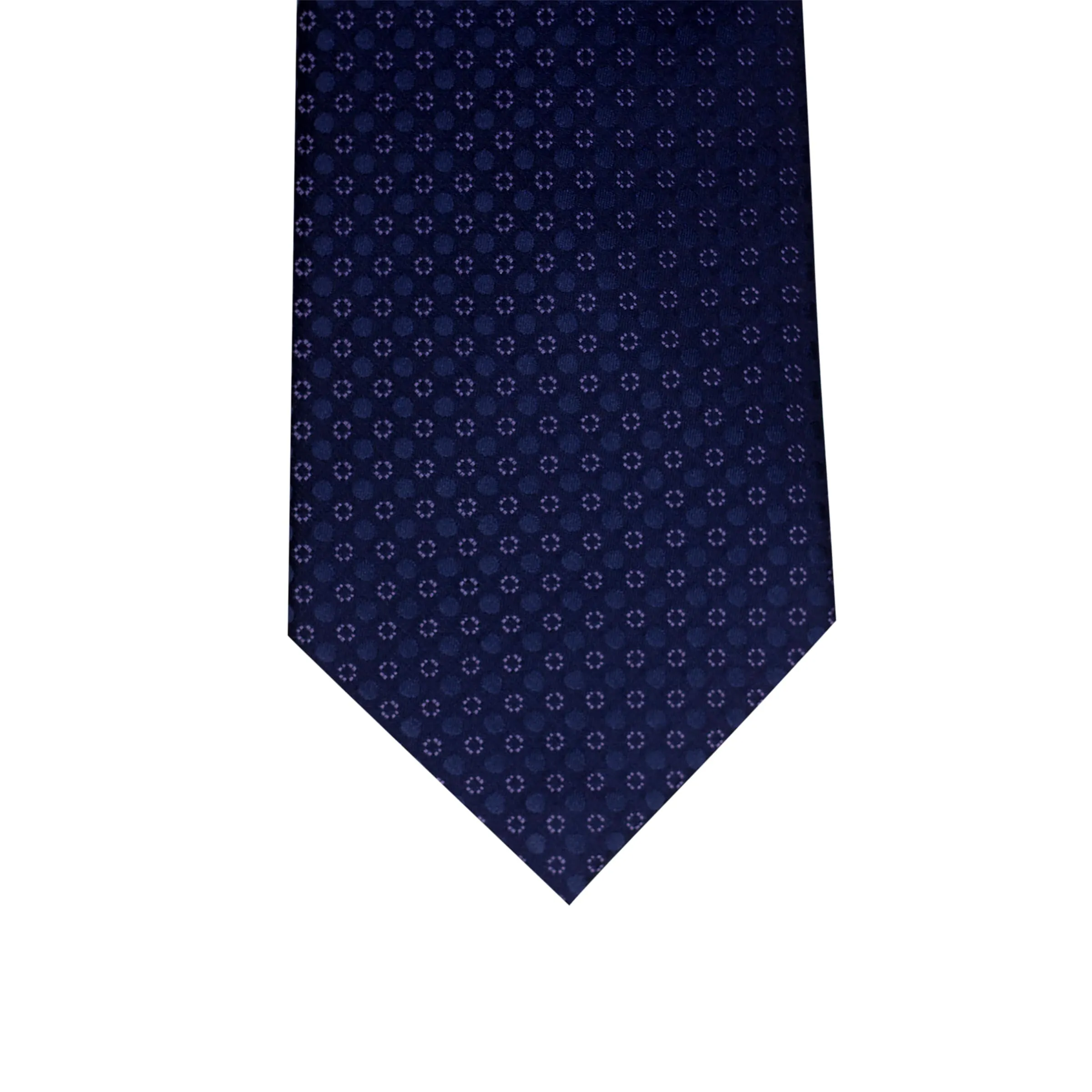 Newbury Dots Silk Tie, Navy / Lilac / Bluish Grey