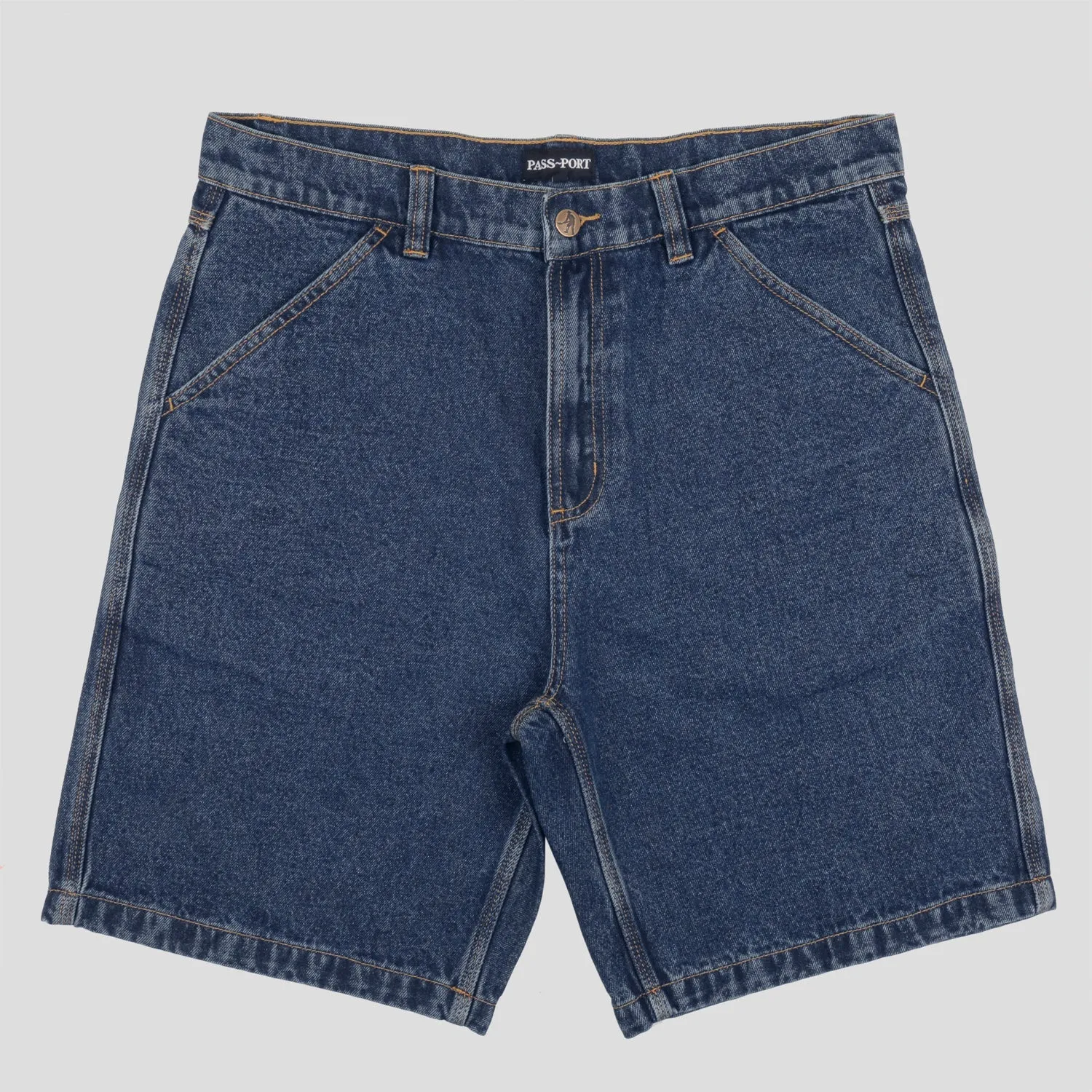 PASSPORT - WORKERS CLUB SHORT - WASHED DARK INDIGO