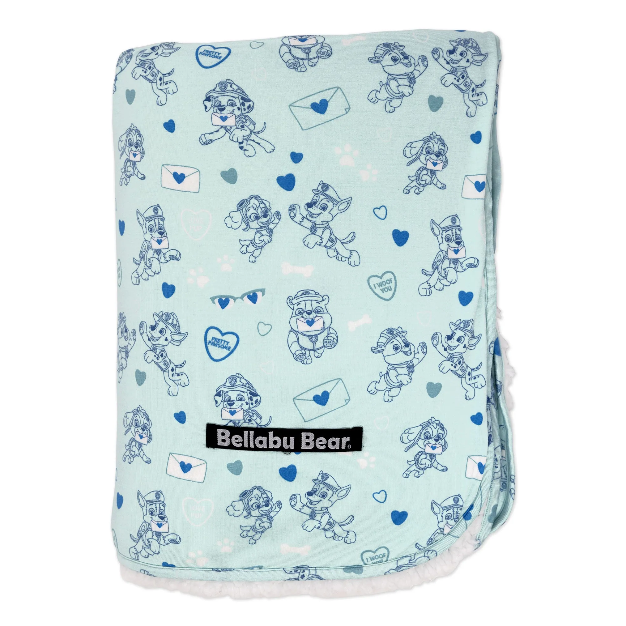 PAW Patrol: Valentine's Blue Bamboo Sherpa Blanket
