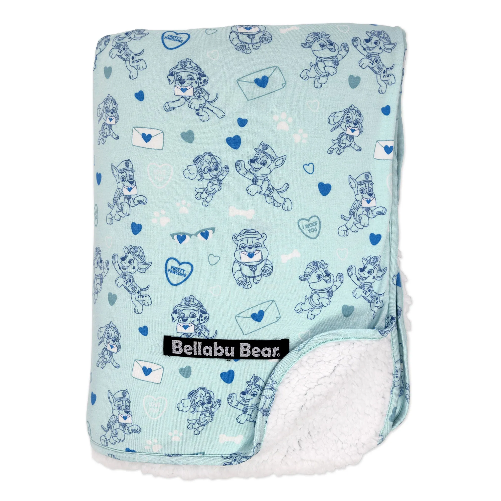 PAW Patrol: Valentine's Blue Bamboo Sherpa Blanket