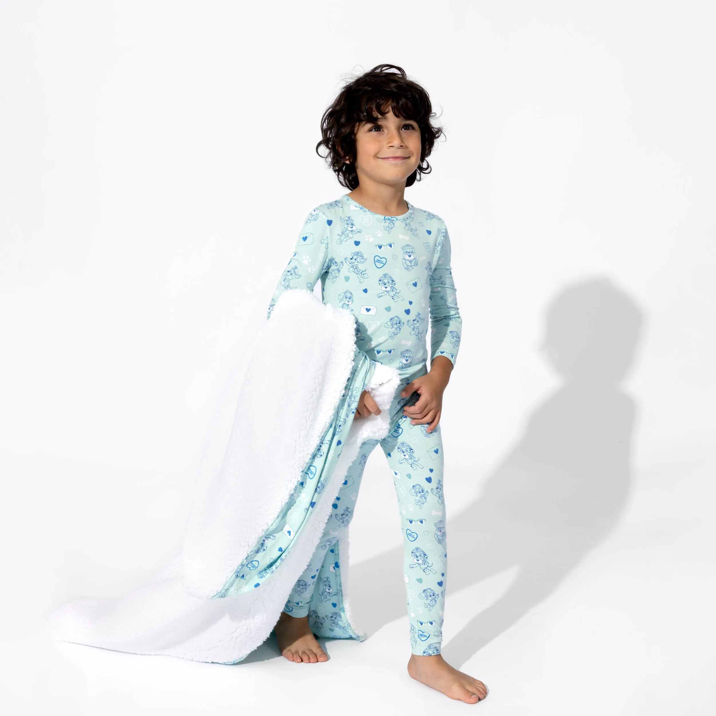 PAW Patrol: Valentine's Blue Bamboo Sherpa Blanket