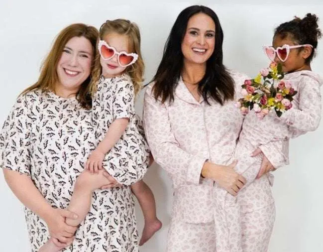 Pink Leopard Long Sleeve Button Up Pajamas
