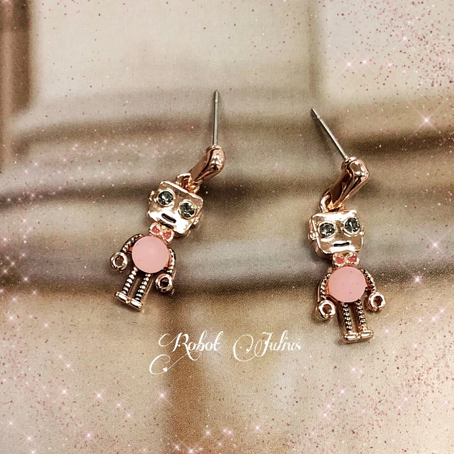 Robot Julius Earrings & Necklace Set