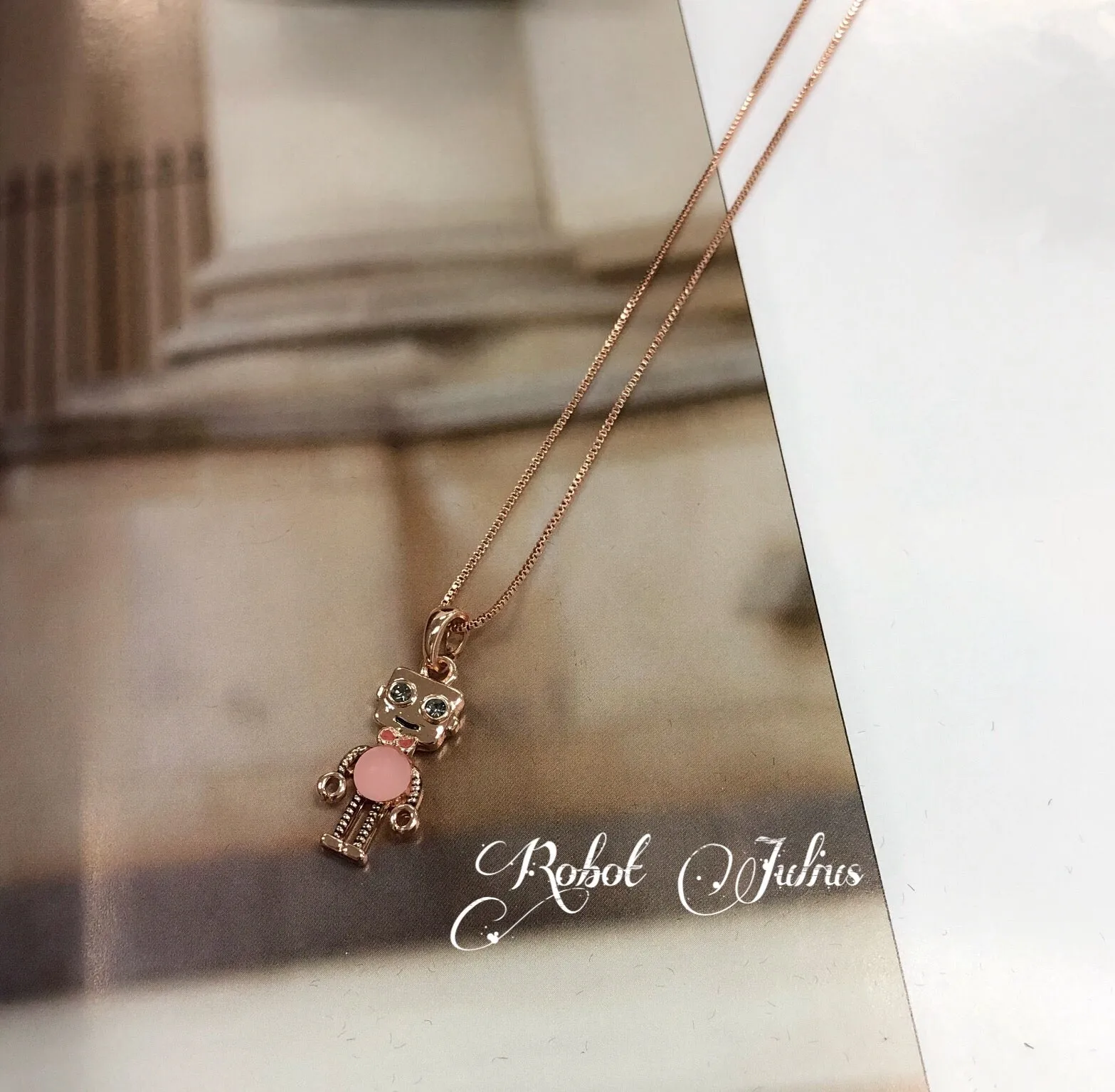 Robot Julius Earrings & Necklace Set
