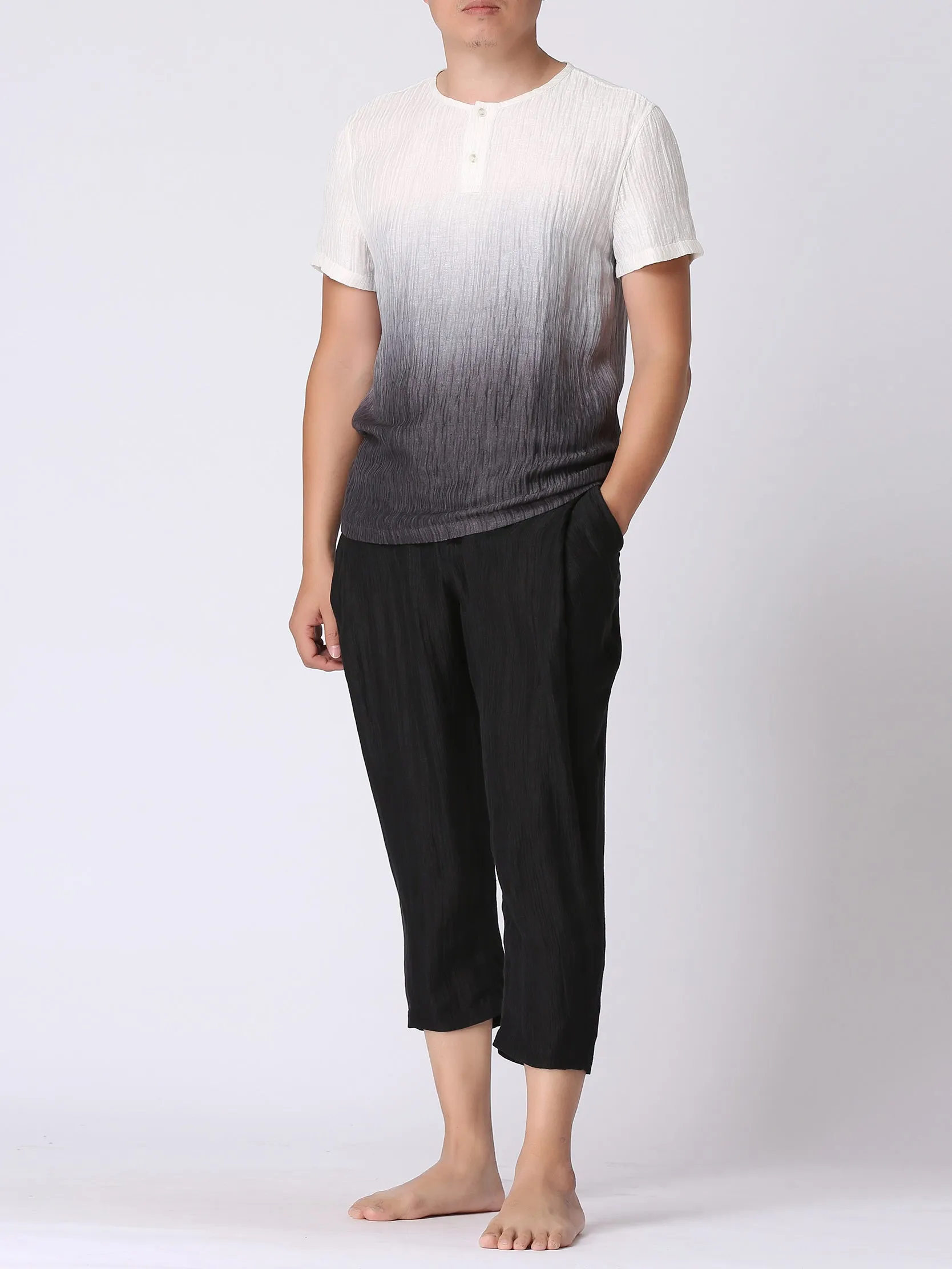 Round collar T-shirt