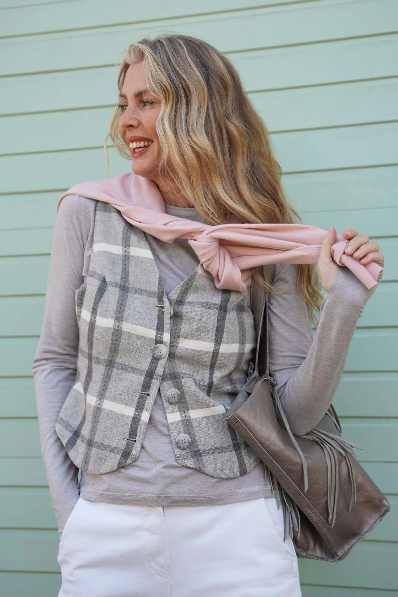 Soft Grey Long Sleeve Tee