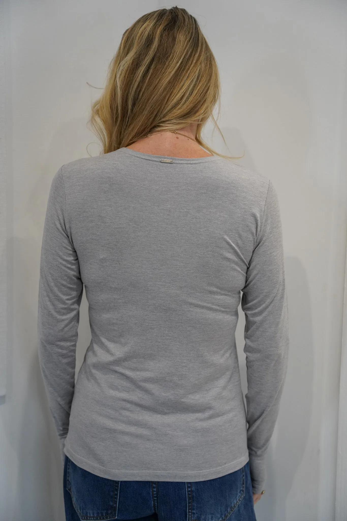 Soft Grey Long Sleeve Tee