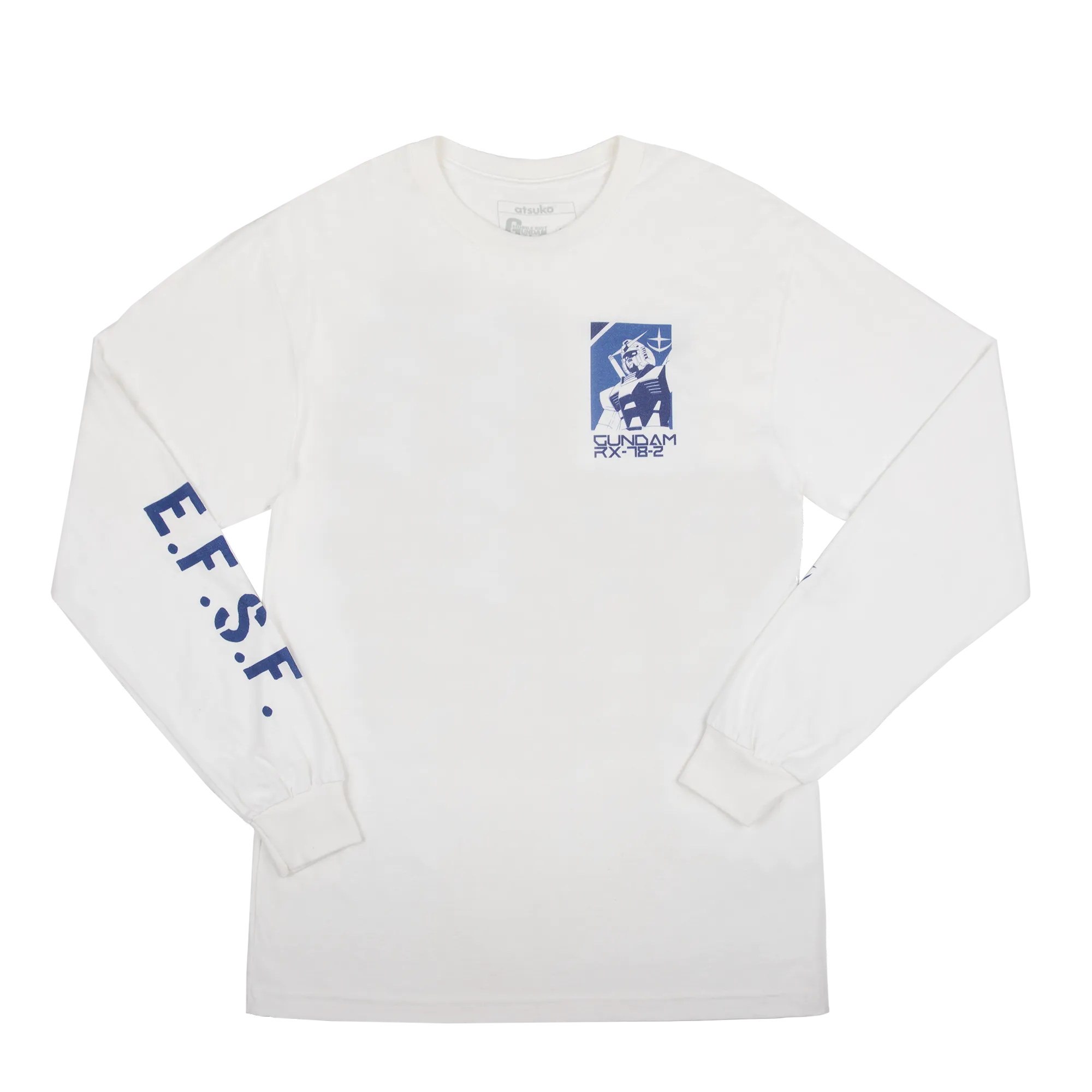 True Blue RX-78-2 White Long Sleeve