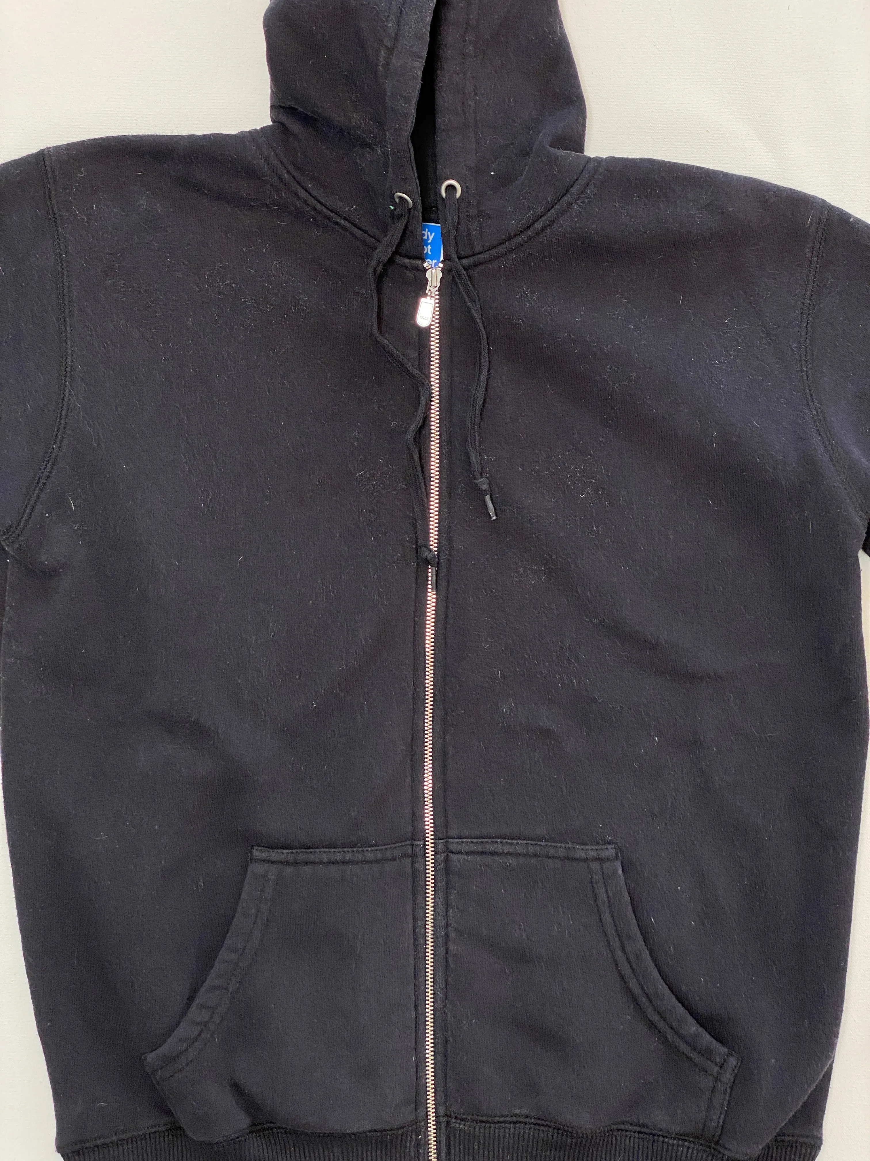 Vintage Lady Foot Locker Black Zip Up Hoodie (Medium)