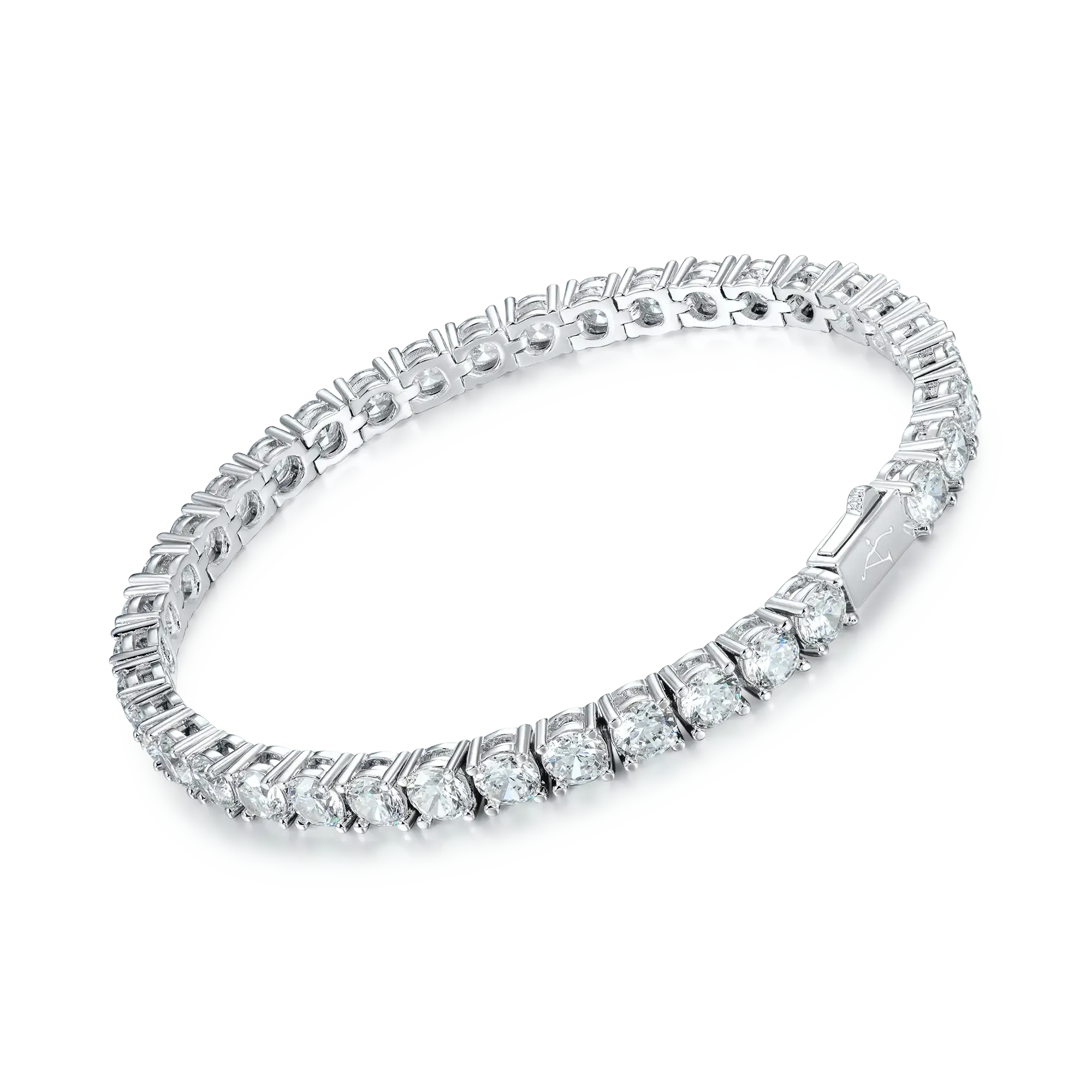 White Gold Iced Tennis Bracelet - 5mm